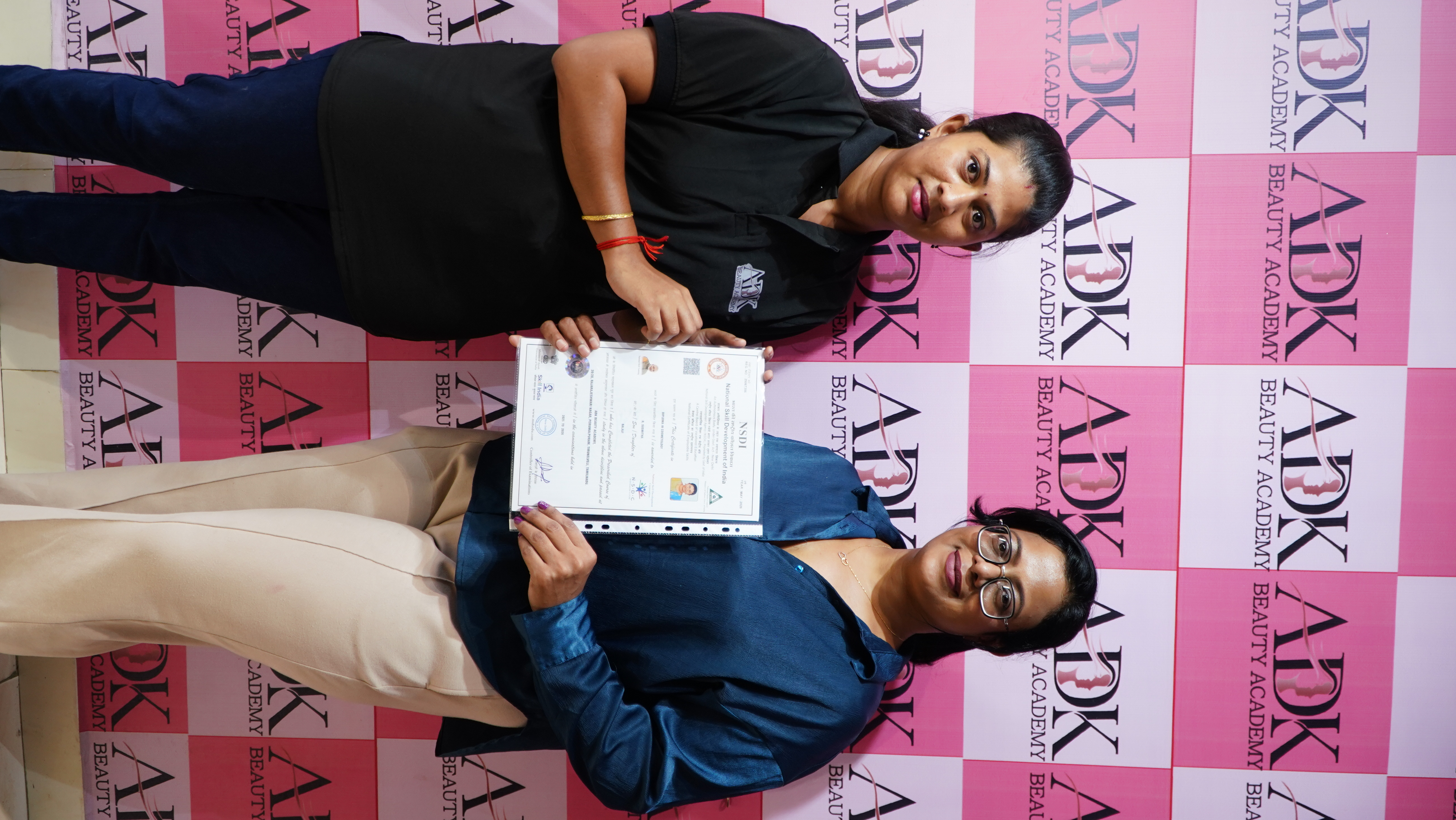 Certificate issuing at ADK Beauty Academy